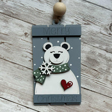 Load image into Gallery viewer, Hand-Painted Pallet Ornaments - Polar Bear