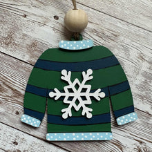Load image into Gallery viewer, Hand-Painted "Ugly Sweater" Ornaments