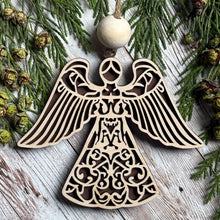Load image into Gallery viewer, Wooden Angel Christmas Ornament