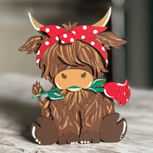 Load image into Gallery viewer, Chunky Highland Cow Shelf Sitter