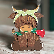 Load image into Gallery viewer, Chunky Highland Cow Shelf Sitter