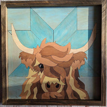 Load image into Gallery viewer, Framed Highland Cow Sign