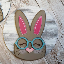Load image into Gallery viewer, Add-On - Interchangeable Frame - Easter Bunny with Glasses -  Easter Holiday Wall Art