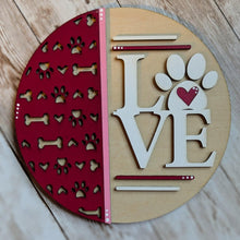 Load image into Gallery viewer, interchangeable decor, farmhouse decor, puppy love