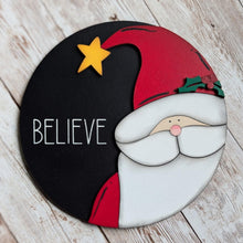 Load image into Gallery viewer, Interchangeable holiday frame insert featuring Santa Claus