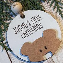 Load image into Gallery viewer, Personalized Baby's First Christmas Ornament - Custom 2025 Keepsake with Name