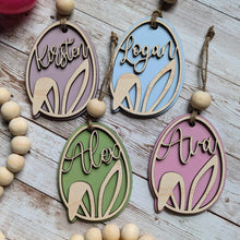 Load image into Gallery viewer, Personalized Easter Basket Tag, Easter Bunny Ornament, Personalized Easter Tag