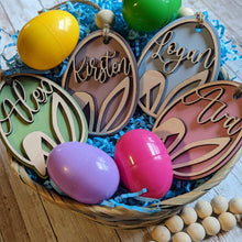 Load image into Gallery viewer, Personalized Easter Basket Tag, Easter Bunny Ornament, Personalized Easter Tag