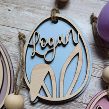 Load image into Gallery viewer, Personalized Easter Basket Tag, Easter Bunny Ornament, Personalized Easter Tag