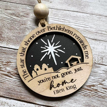 Load image into Gallery viewer, Personalized Memorial Ornament – Nativity Scene | Custom Remembrance Christmas Keepsake
