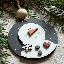 Load image into Gallery viewer, Hand-Painted Snowman Ornament | Christmas Tree Decor | Festive Holiday Keepsake