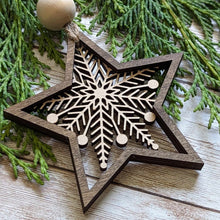 Load image into Gallery viewer, Snowflake Christmas Ornaments - Star