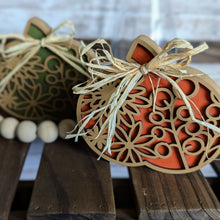 Load image into Gallery viewer, Chunky decor, pumpkin decor, farmhouse pumpkin, primitive decor, fall pumpkin