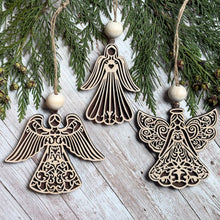 Load image into Gallery viewer, Wooden Angel Christmas Ornament
