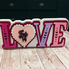 Load image into Gallery viewer, chunky shelf sitter, valentine love, diy kit, diy craft kit, valentine project
