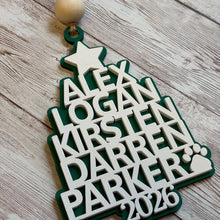 Load image into Gallery viewer, Personalized Family Tree 2026 Ornament
