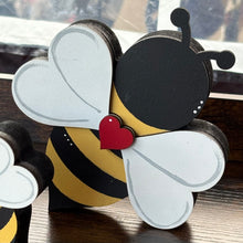 Load image into Gallery viewer, Chunky Bees - Large &amp; Small Shelf Sitter
