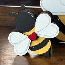 Load image into Gallery viewer, Chunky Bees - Large &amp; Small Shelf Sitter
