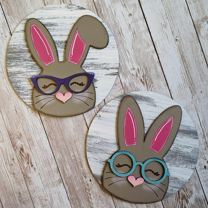 easter decor, easter bunny with glasses