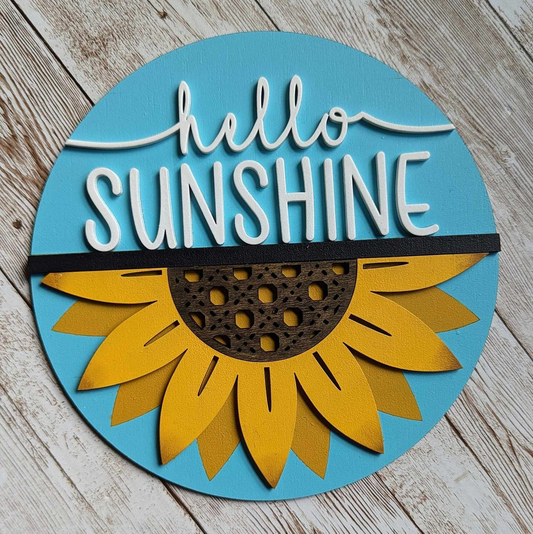 interchangeable decor, sunflower decor, farmhouse, hello sunshine