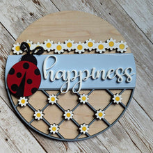 Load image into Gallery viewer, interchangeable decor, interchangeable frame, ladybug, daisy, spring decor
