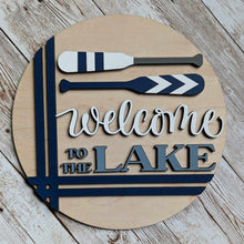 Load image into Gallery viewer, interchangeable decor, lake decor, river decor, summer lake house
