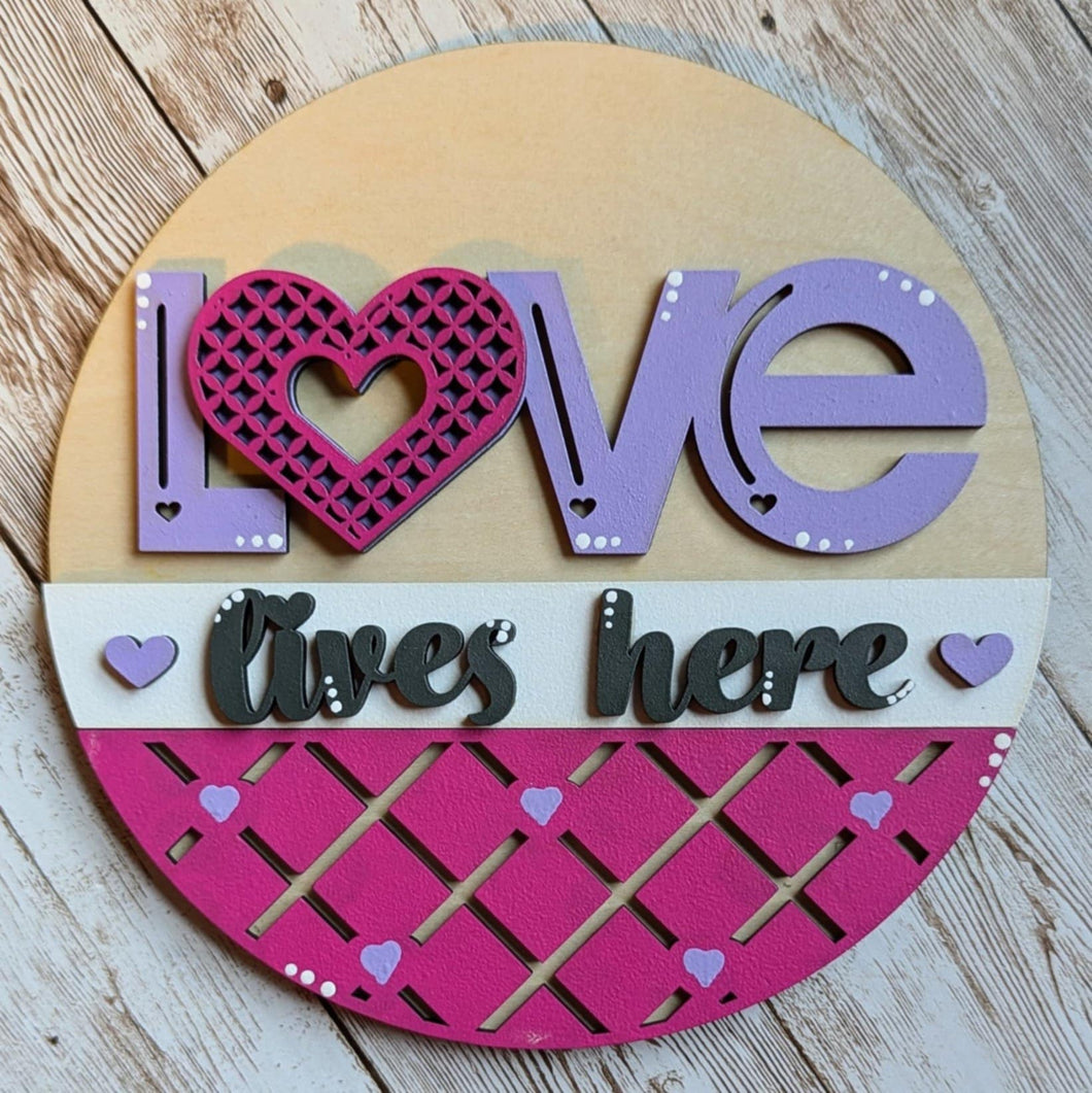 love lives here, valentine's day decor, farmhouse decor, hearts