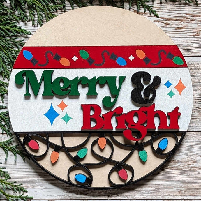 interchangeable christmas decor, merry and bright, christmas lights