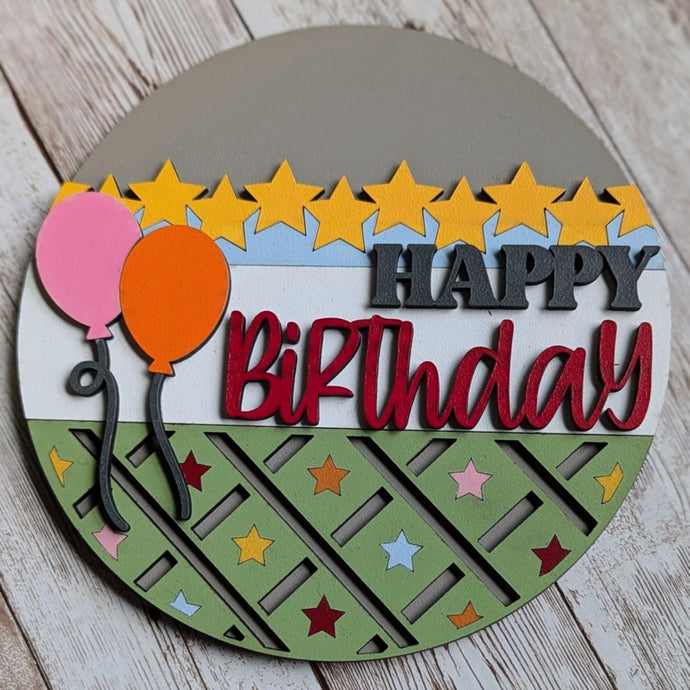 interchangeable frame, interchangeable insert, happy birthday decor