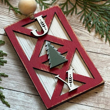 Load image into Gallery viewer, Hand-Painted Barn Door Ornament - JOY
