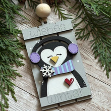 Load image into Gallery viewer, Hand-Painted Pallet Ornaments - Polar Bear, Penquin or Snowman
