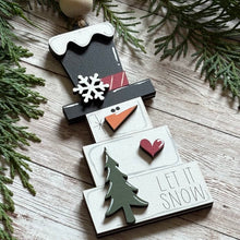 Load image into Gallery viewer, Hand-Painted Snowman Ornament – Let It Snow Winter Christmas Decoration
