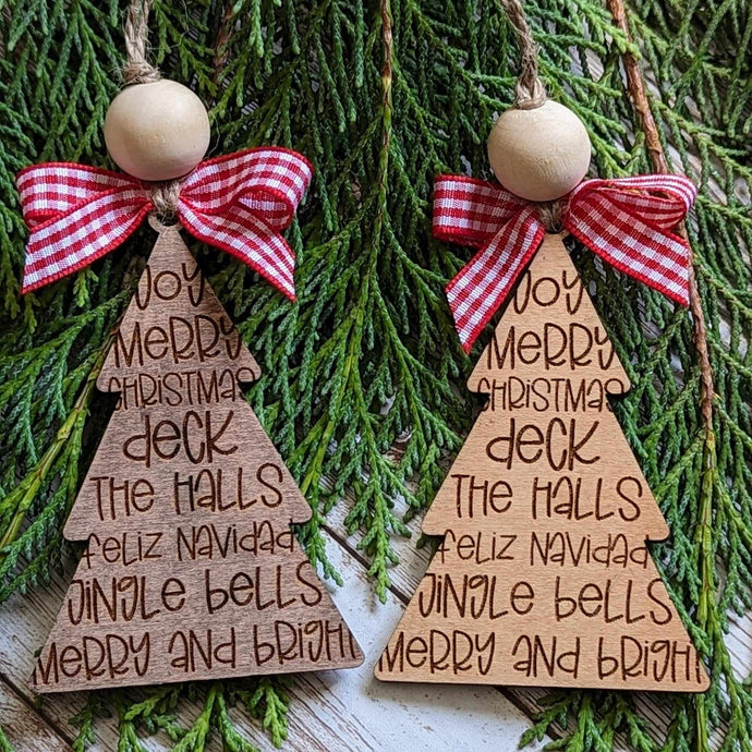 deck the halls ornament, christmas tree ornament