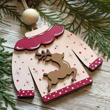 Load image into Gallery viewer, Hand-Painted &quot;Ugly Sweater&quot; Ornaments
