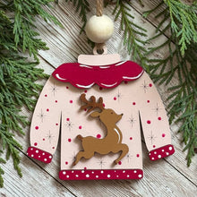 Load image into Gallery viewer, Hand-Painted &quot;Ugly Sweater&quot; Ornaments
