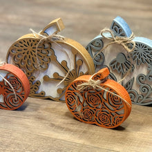 Load image into Gallery viewer, Chunky Wood Pumpkins – Fall Tiered Tray &amp; Tabletop Décor - Large - Starburst
