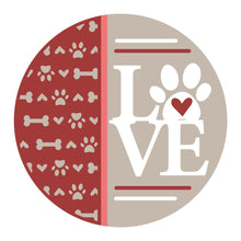 Load image into Gallery viewer, puppy decor, dog lover gift, interchangeable frame insert, dog home decor, puppy love sign, pet decor, whimsical home decor, dog themed gift
