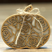 Load image into Gallery viewer, Chunky Wood Pumpkins – Fall Tiered Tray &amp; Tabletop Décor - Small - Roses
