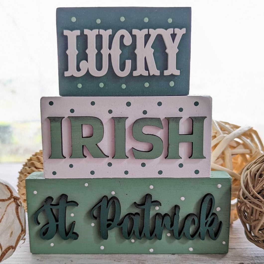 tiered tray decor, st. patrick's day decor