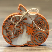 Load image into Gallery viewer, Chunky Wood Pumpkins – Fall Tiered Tray &amp; Tabletop Décor - Small - Swirl
