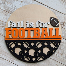 Load image into Gallery viewer, Football decor, interchangeable football decor, team colors
