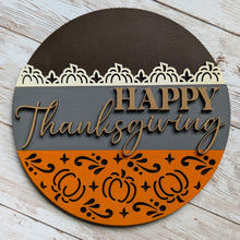 Load image into Gallery viewer, Thanksgiving decor, interchangeable fall decor, pumpkins, happy thanksgiving
